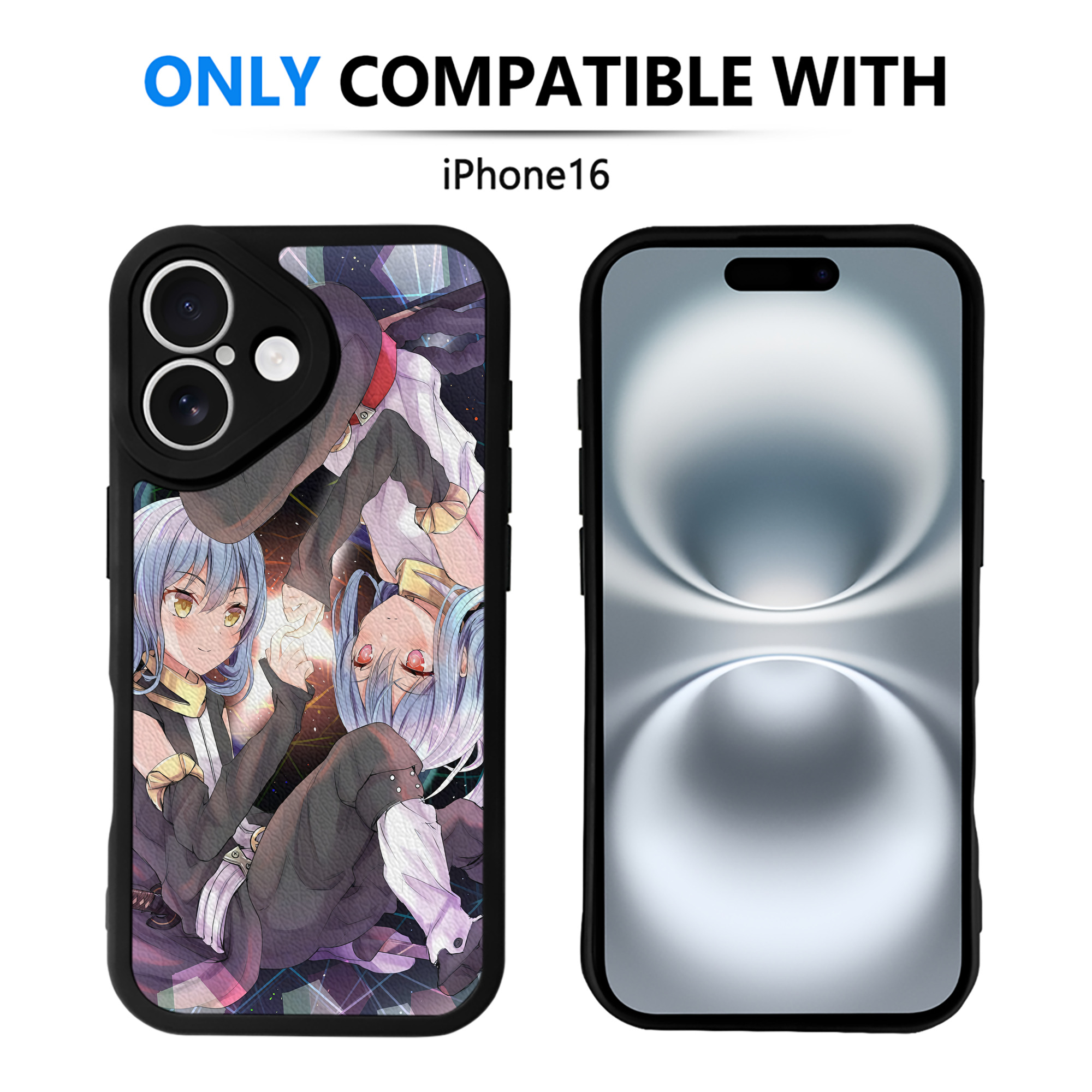 （画像用） 転スラ Regarding Reincarnated to Slime 【iPhone 16シリーズ対応】シリコンスマホケース（レザー調） 材質：シリコン